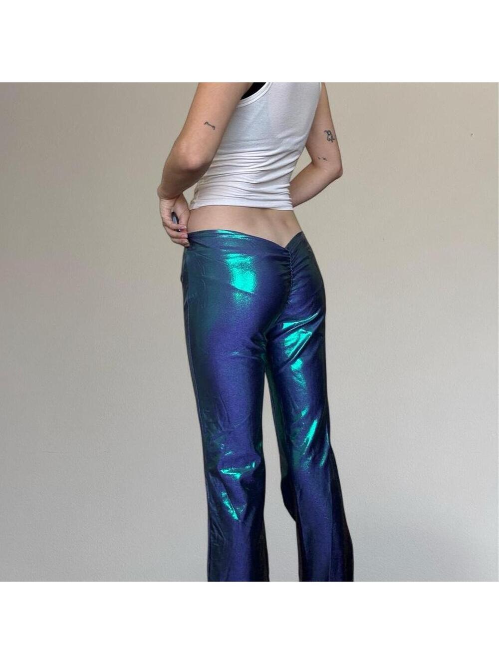 Iridescent flare pants from Le Citrine. Size small.